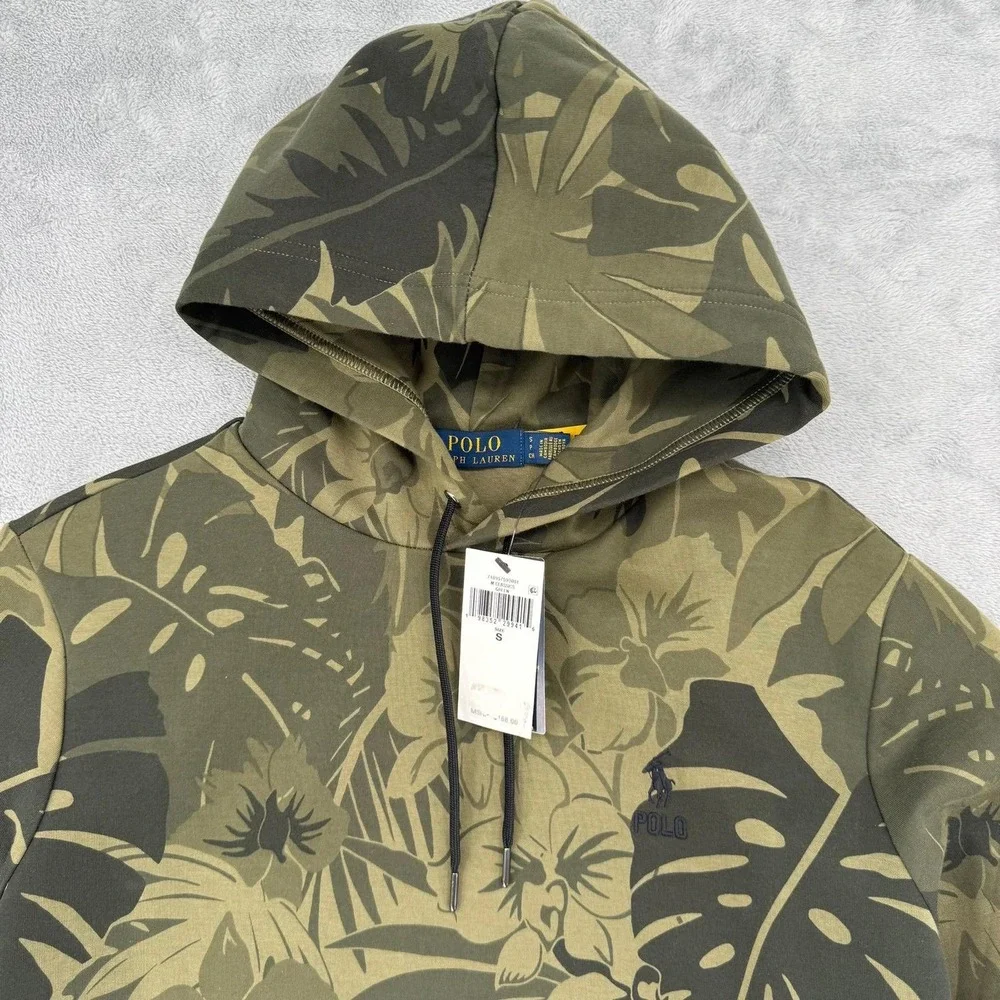 Polo Ralph Lauren Men's Palm-Camo Double-Knit Hoodie Sweatshirt Size Small‎ NEW